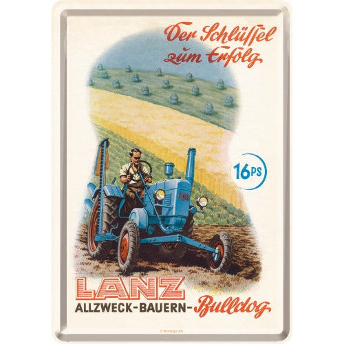 Lanz Dráttarvél (Póstkort úr málmi)