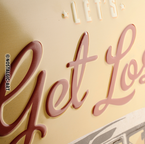 VW Bulli - Let´s Get Lost - Stórt Skilti