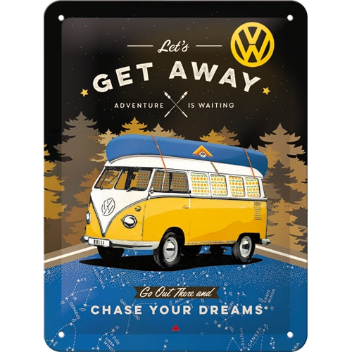 VW Bulli - Let´s Get Away - Skilti