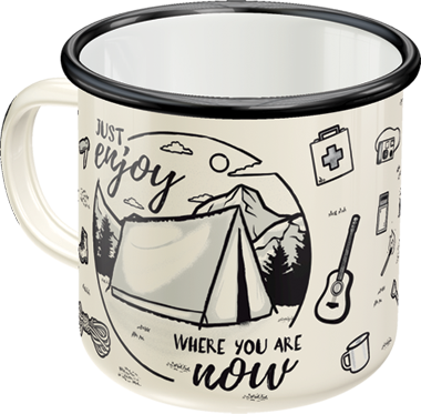 Bolli - Enamel Mug Enjoy Where You Are Now