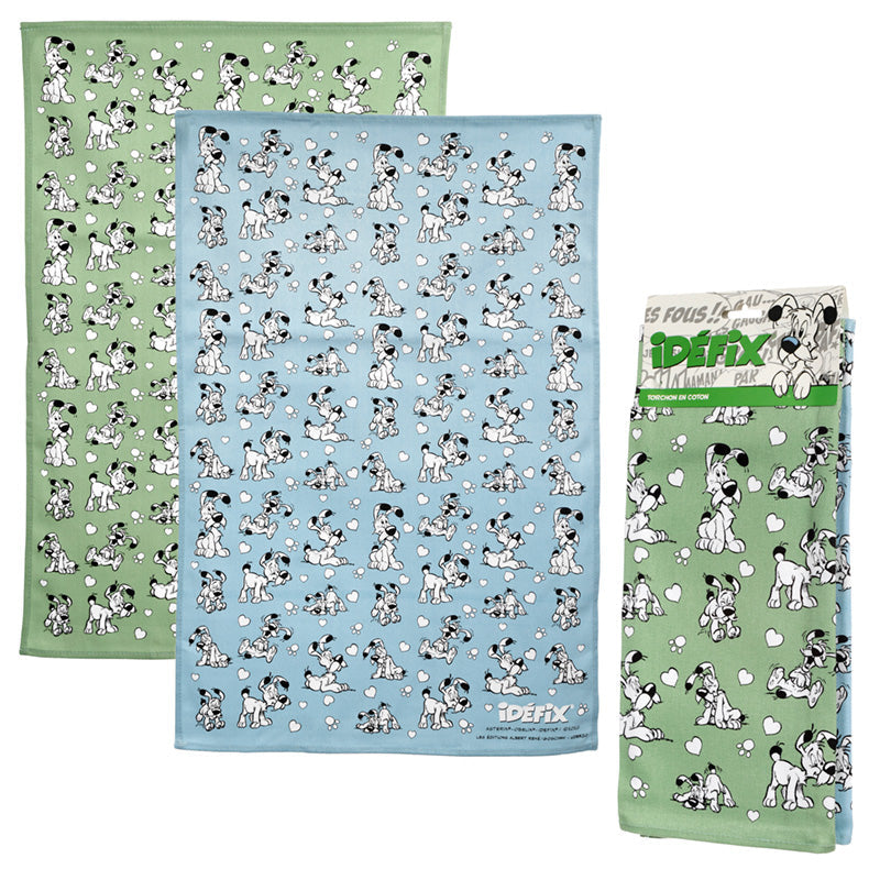 Asterix Tea Towels Idefix (Dogmatix) - uppþvottastykki 2 stk í pakka