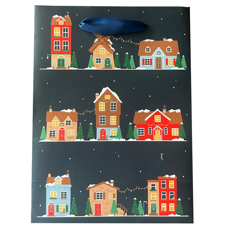 Christmas Houses gjafapoki - Medium