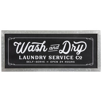 Wash & Dry Laundry - Viðarskilti