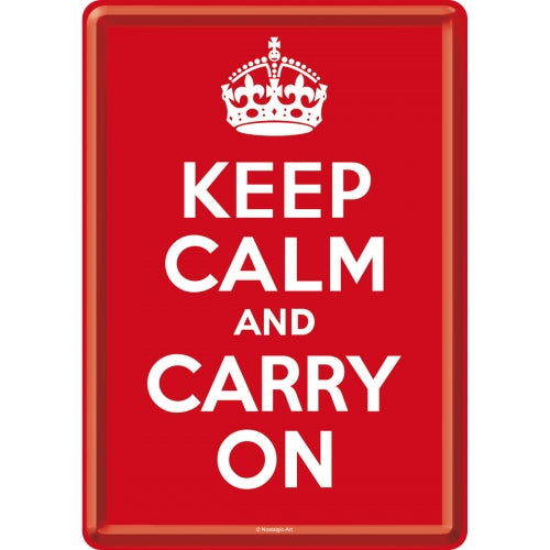 Keep Calm And Carry On (Póstkort úr málmi)