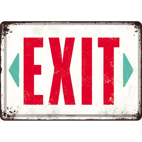 Exit (Póstkort úr málmi)