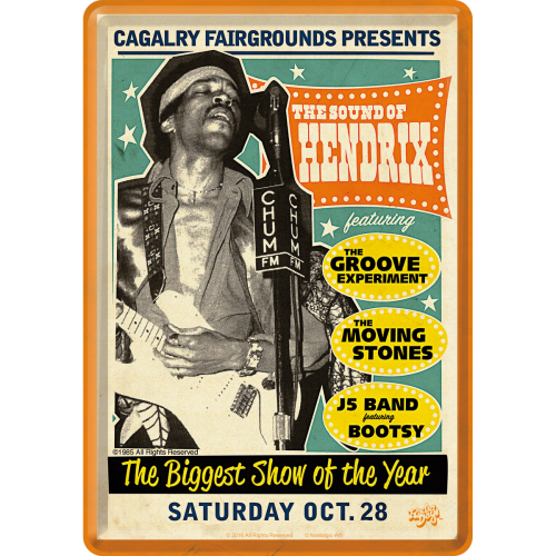 Hendrix -  (Póstkort úr málmi)