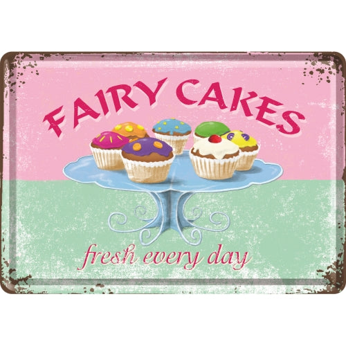 Fairy Cakes - Fresh every day (Póstkort úr málmi)