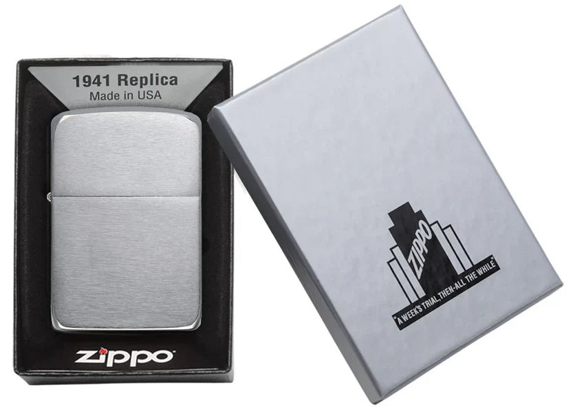 Zippo Replica 1941 Brusched Chrome - Kveikjari