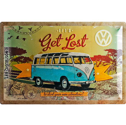VW Bulli - Let´s Get Lost - Stórt Skilti