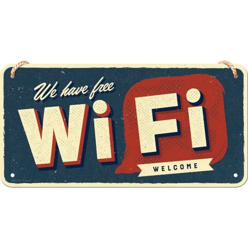 Free WI-FI - Hangandi Skilti