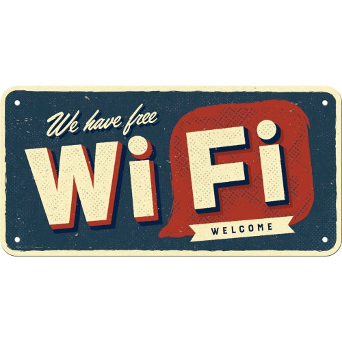 Free WI-FI - Hangandi Skilti