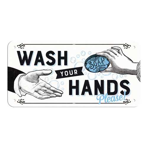 Wash Your Hands - Hangandi Skilti