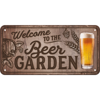 Welcome to the Beer Garden - Hangandi Skilti