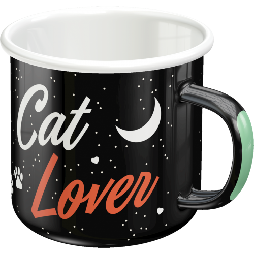 Bolli - Enamel Mug Cat Lover Black