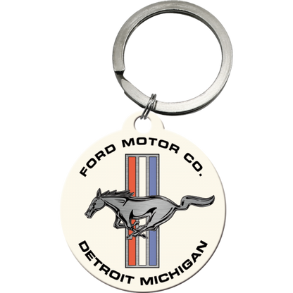 Lyklakippa -  Ford Mustang - Horse & Stripes Logo