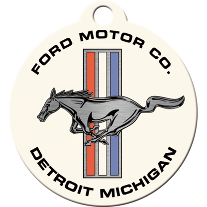 Lyklakippa -  Ford Mustang - Horse & Stripes Logo