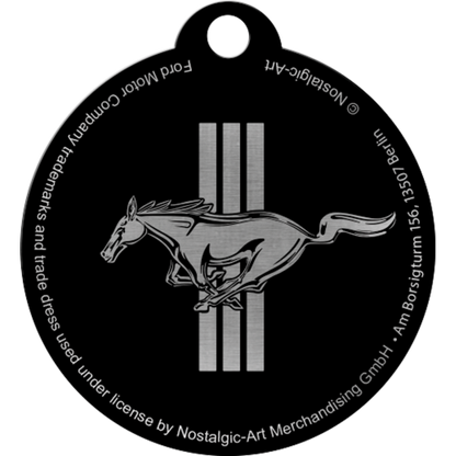 Lyklakippa -  Ford Mustang - Horse & Stripes Logo