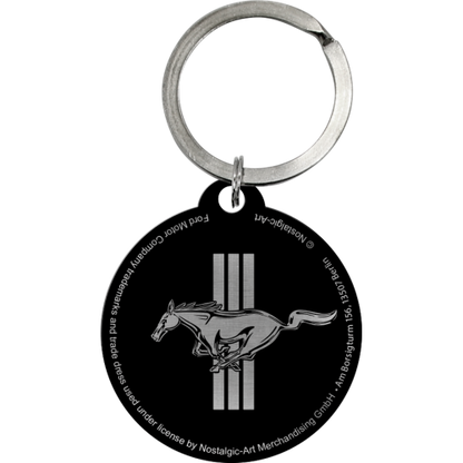Lyklakippa -  Ford Mustang - Horse & Stripes Logo