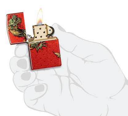 Zippo Dragon Fusion Red - Kveikjari