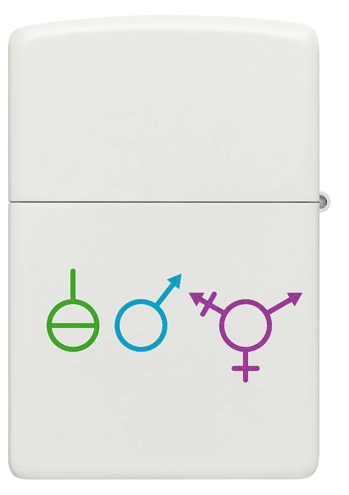 Zippo Gender Icons White Matte - Kveikjari