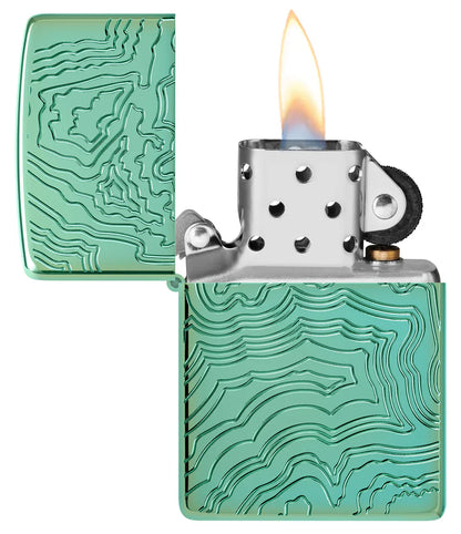 Zippo Topographical Map - Kveikjari