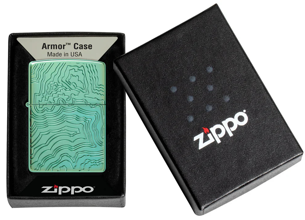 Zippo Topographical Map - Kveikjari