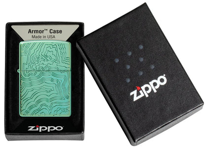 Zippo Topographical Map - Kveikjari