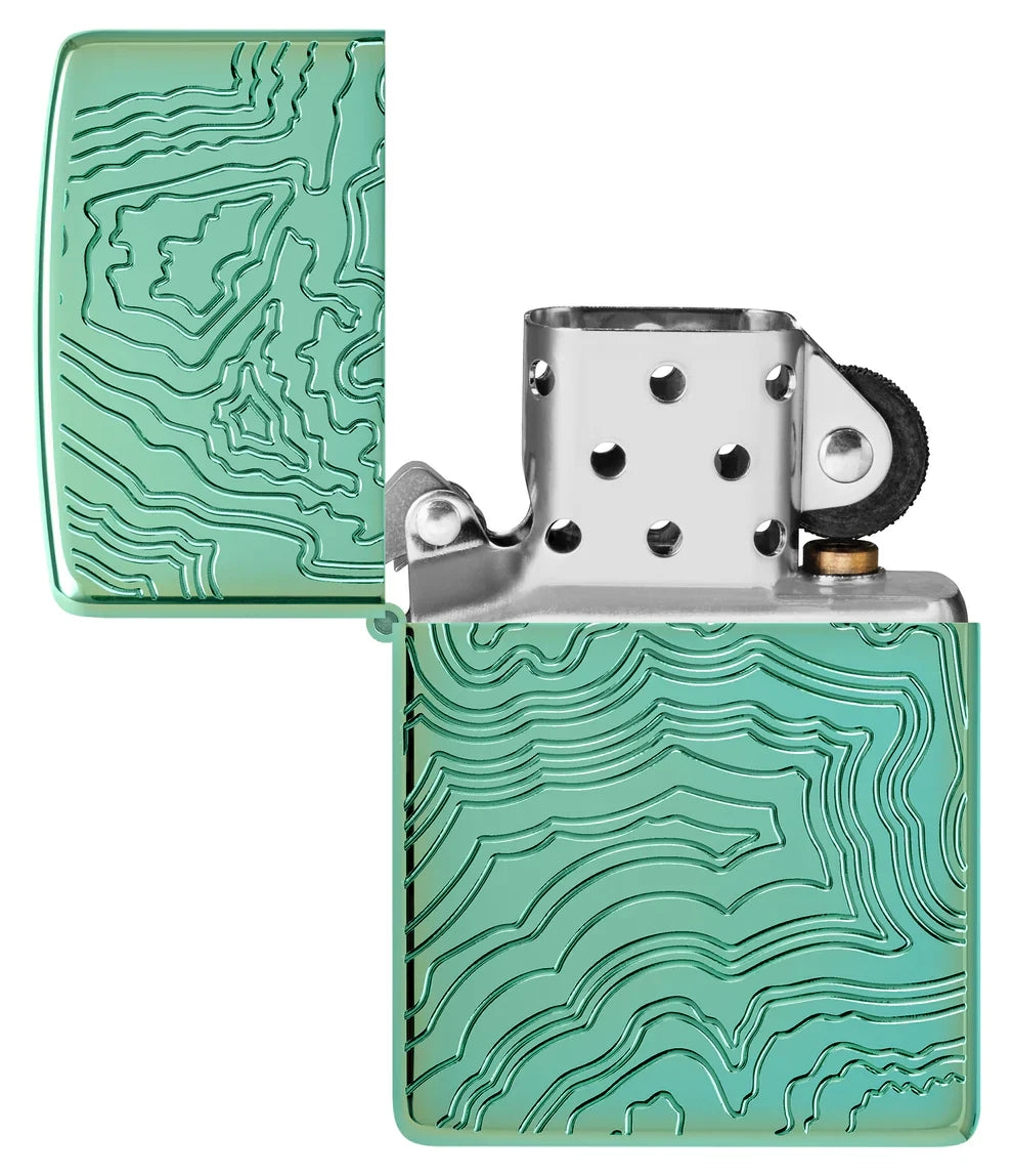 Zippo Topographical Map - Kveikjari