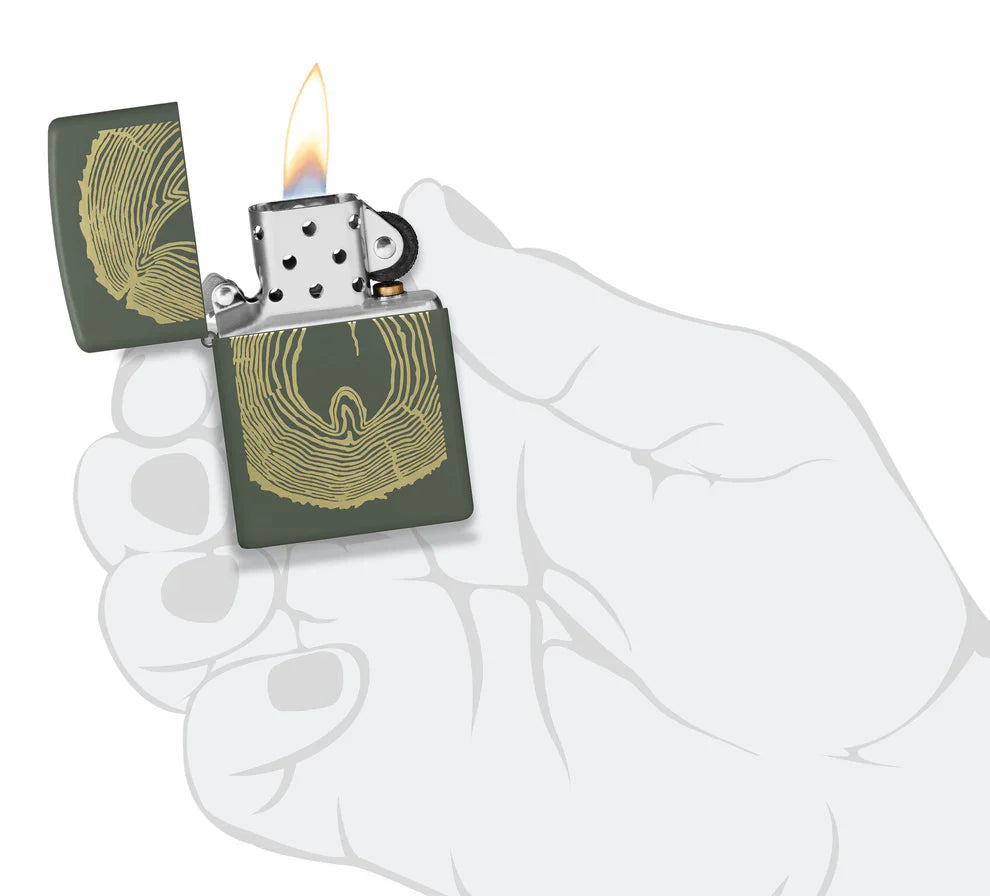 Zippo Wood Rings Engraved - Kveikjari