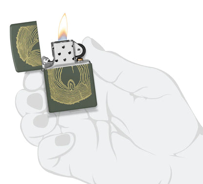 Zippo Wood Rings Engraved - Kveikjari