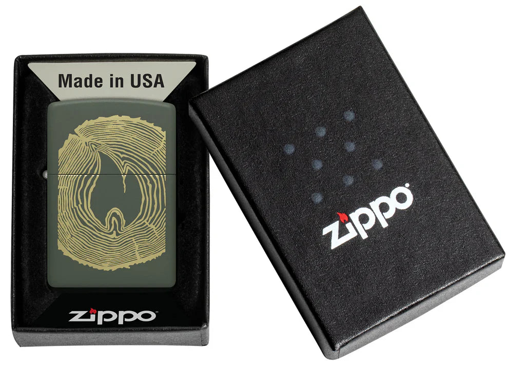 Zippo Wood Rings Engraved - Kveikjari