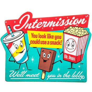 Intermission (bíóhlé) - málmskilti