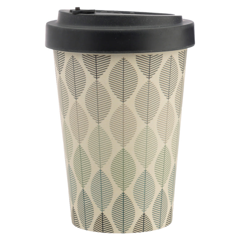 Geometric Leaf - bambus ferðabolli