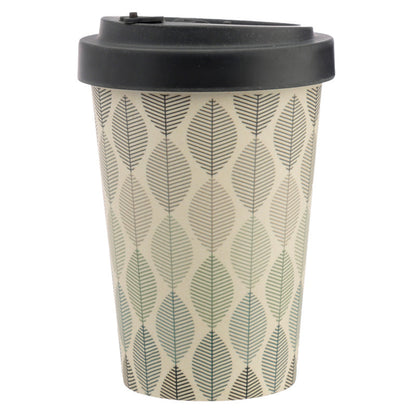 Geometric Leaf - bambus ferðabolli