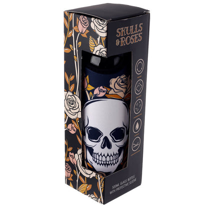 Skulls & Roses - glerflaska