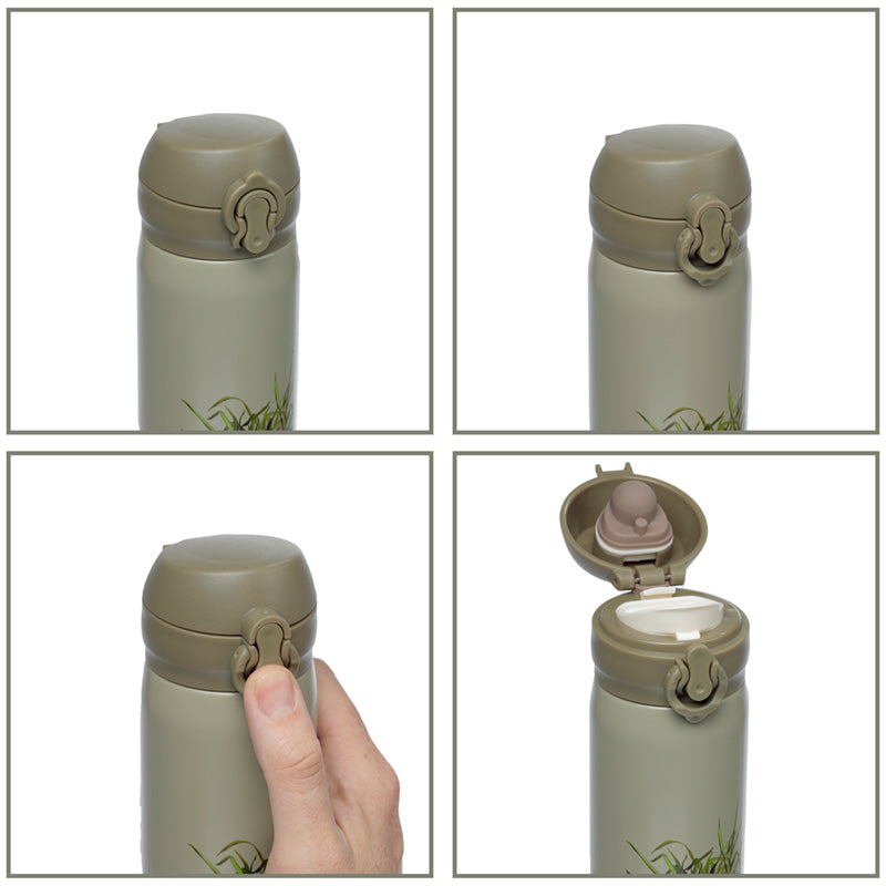 Kim Haskins - Kisa í blómapotti - stálbrúsi