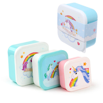 Enchanted Rainbows Unicorn - sett með 3 nestisboxum