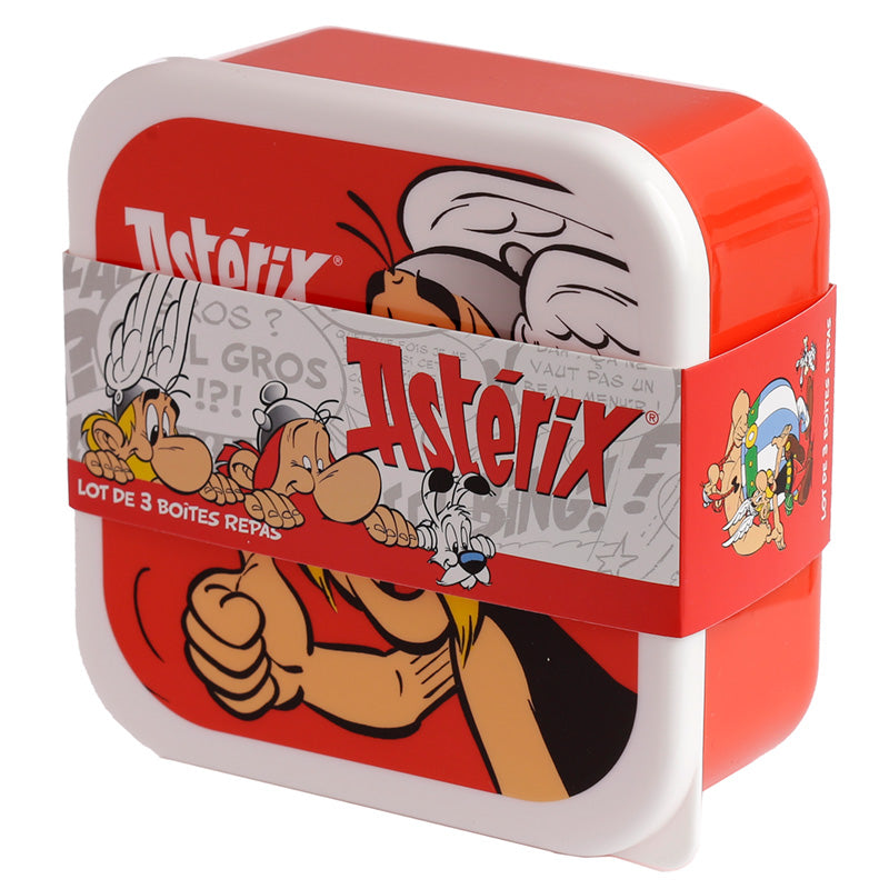 Asterix - sett með 3 nestisboxum