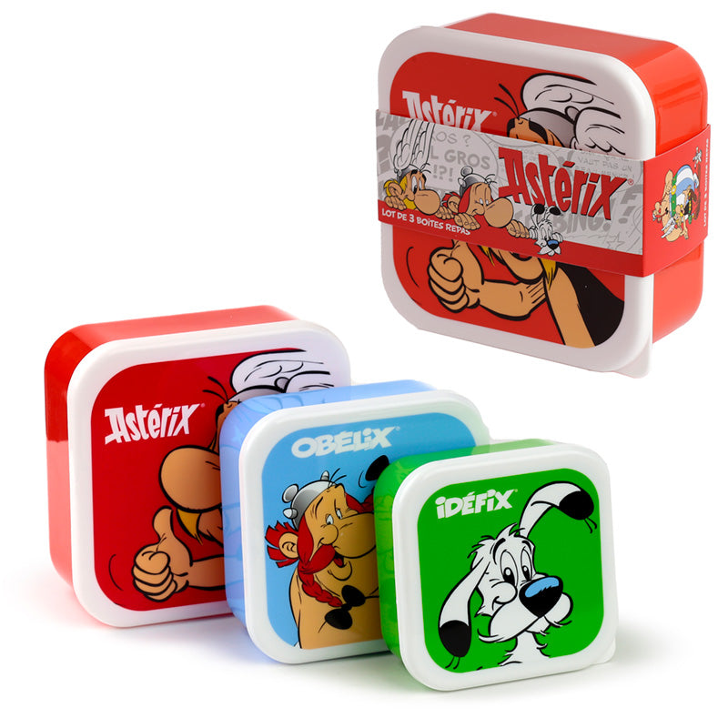 Asterix - sett með 3 nestisboxum