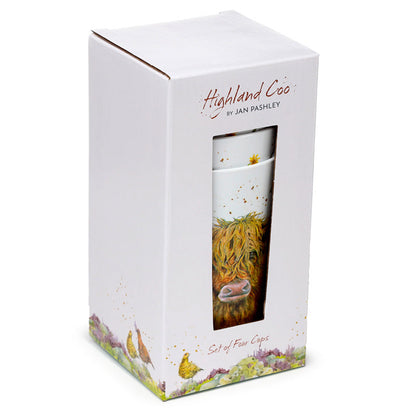 Highland Cow - sett af glösum