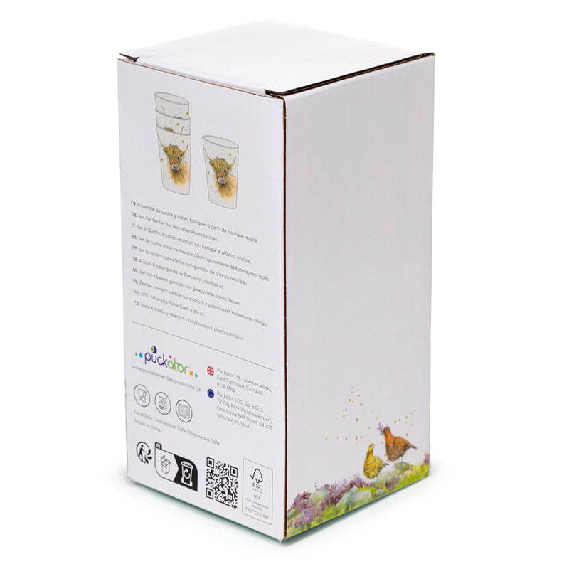 Highland Cow - sett af glösum