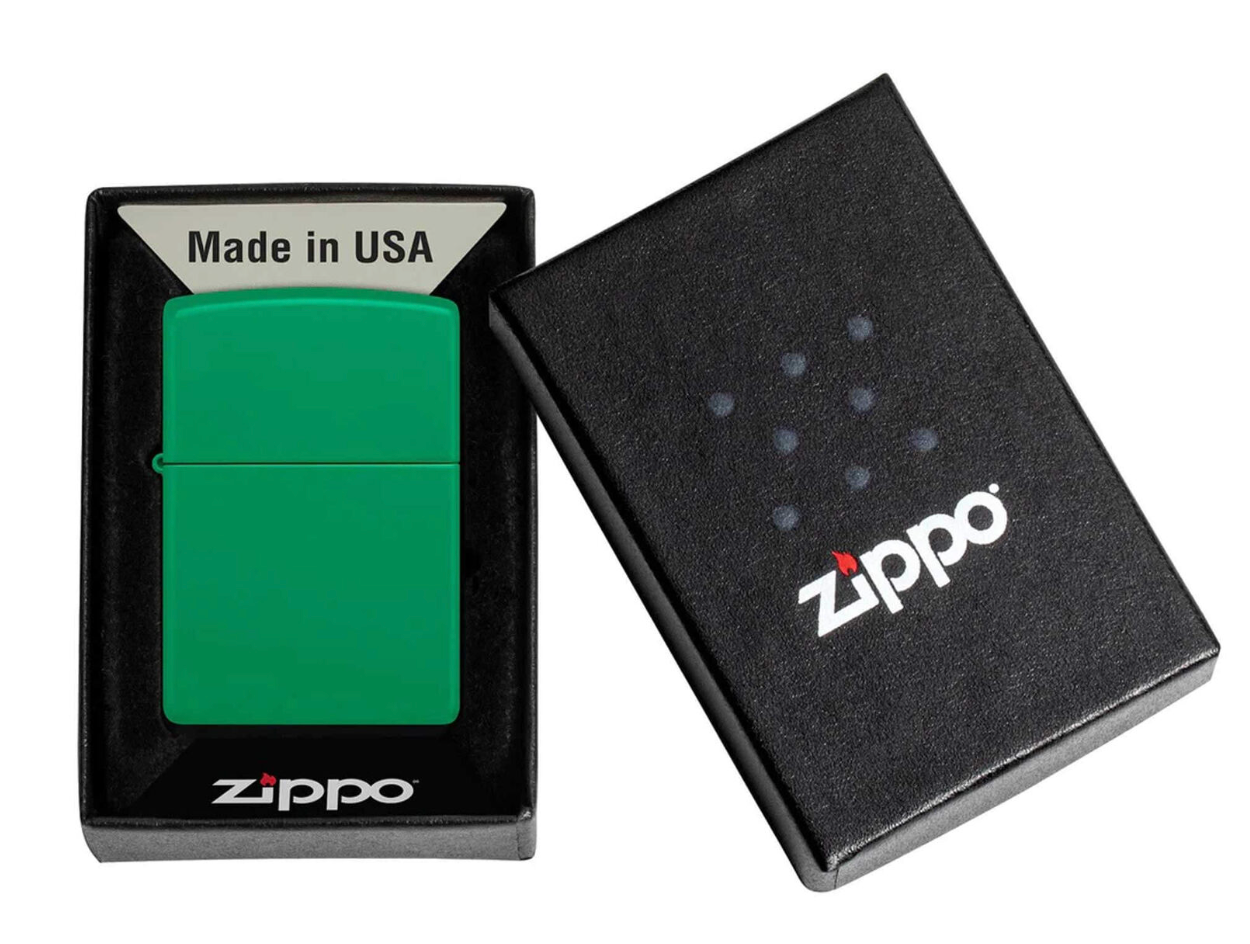 Zippo Regular Grass Green Matte - Kveikjari