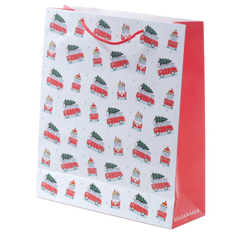 Christmas Volkswagen Camper Bus VW T1 gjafapoki - Extra Large