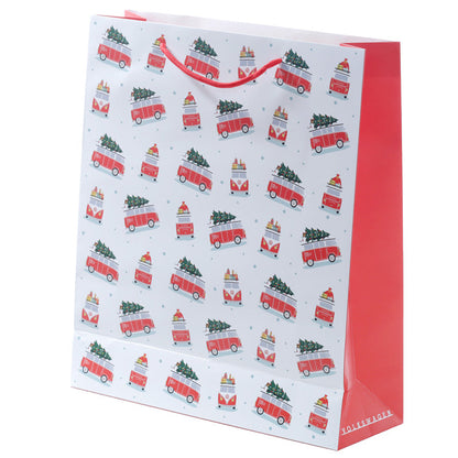 Christmas Volkswagen Camper Bus VW T1 gjafapoki - Extra Large