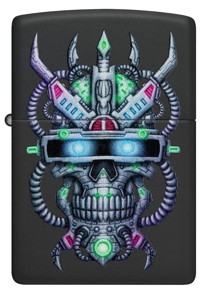 Zippo Cyber Skull Black Matte - Kveikjari
