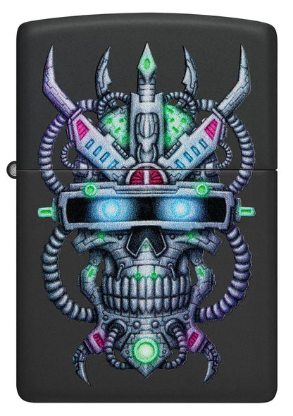 Zippo Cyber Skull Black Matte - Kveikjari