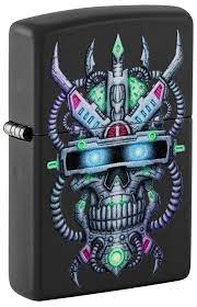 Zippo Cyber Skull Black Matte - Kveikjari