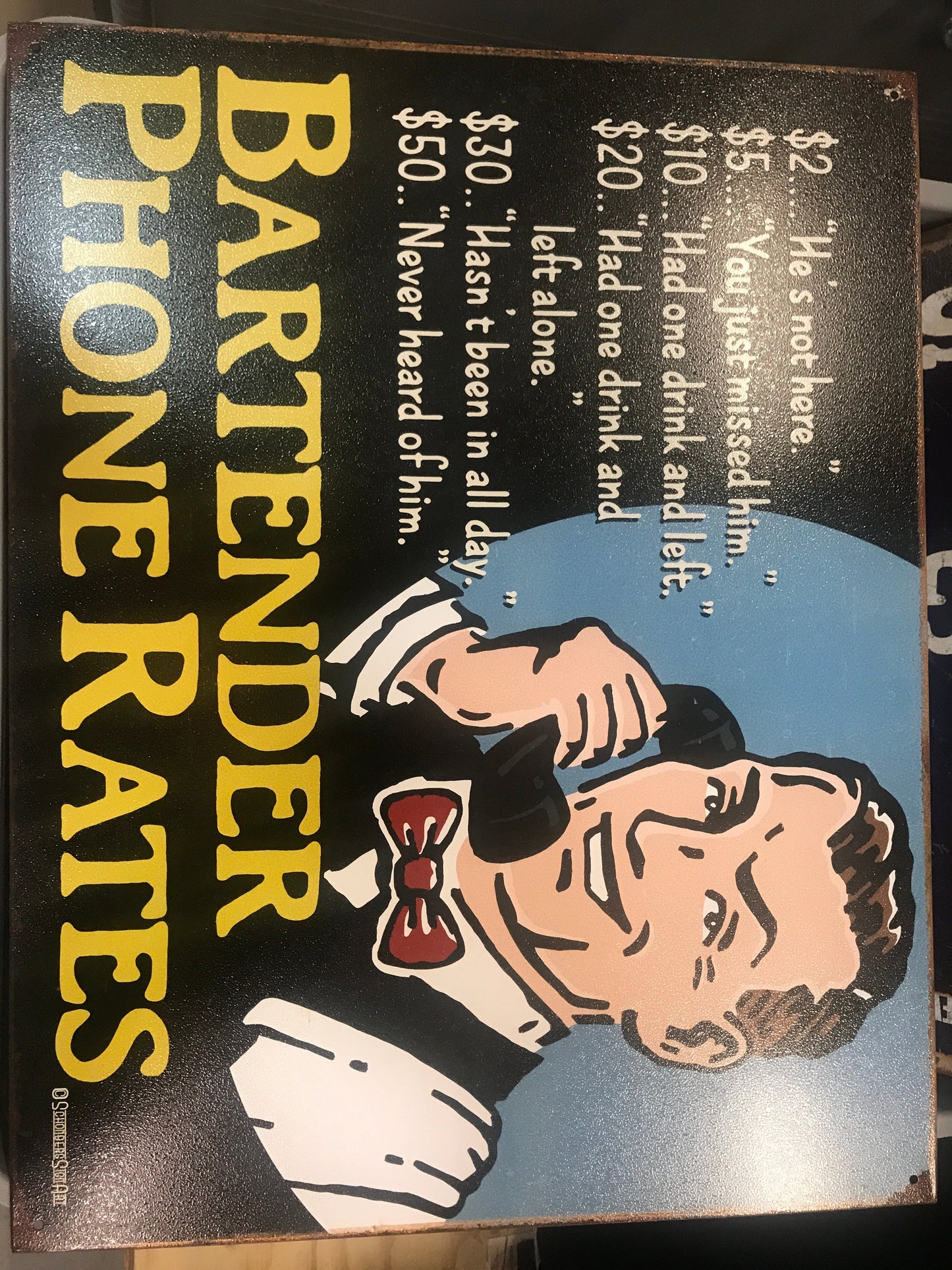 Bartender phone rates - 2145