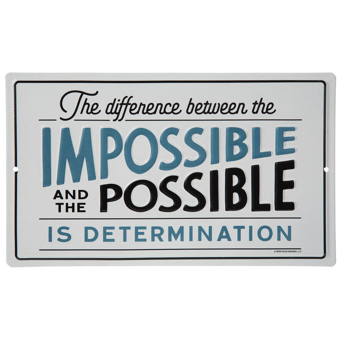 Impossible - málmskilti