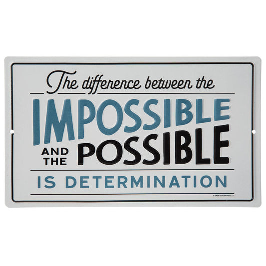 Impossible - málmskilti